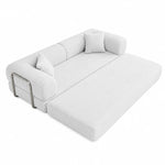 Canapé Joséphine Velours Côtelé Ivoire | Canapé-Lit Modulaire XXL 200 cm