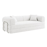 Canapé Joséphine Velours Côtelé Ivoire | Canapé-Lit Modulaire XXL 200 cm