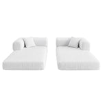 Canapé Joséphine Velours Côtelé Ivoire | Canapé-Lit Modulaire XXL 200 cm