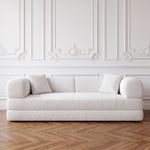 Canapé Joséphine Velours Côtelé Ivoire | Canapé-Lit Modulaire XXL 200 cm